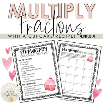 Preview of Multiplying Fractions with Cupcake Recipe