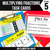 Multiplying Fractions Task Cards - 5th Grade Math Centers