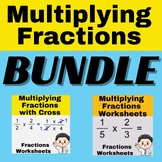Multiplying Fractions worksheet Bundle,cross,denominators,