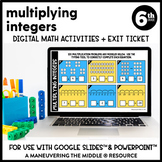 Multiplying Integers: 6th Grade Digital Math Activity