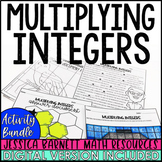 Multiplying Integers Activity and Worksheet Bundle