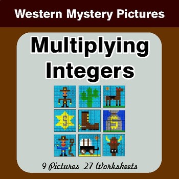 Multiplying Integers - Color-By-Number Math Mystery Pictures