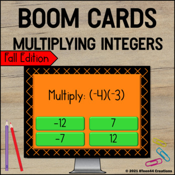 Preview of Multiplying Integers - Fall Season