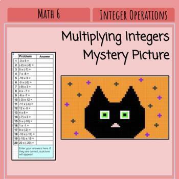 Preview of Multiplying Integers - Mystery Pixel Art Picture