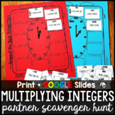Multiplying Integers Math Partner Scavenger Hunt Activity