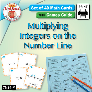 Preview of Multiplying Integers on the Number Line: Math Sense Games & Activities 7N24-M