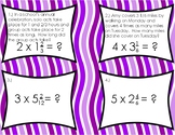 Multiplying Mixed Fractions with Whole Numbers Task Cards