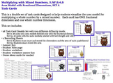Multiplying Mixed Number Area Model Task Cards Fractional Dimensions Set A
