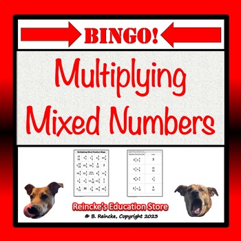 Preview of Multiplying Mixed Numbers Bingo (30 pre-made cards!)