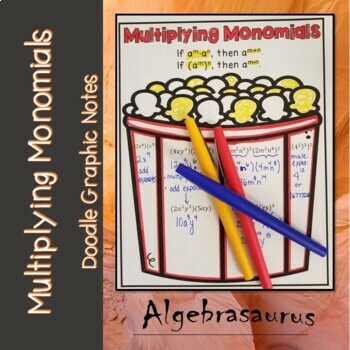 Preview of Multiplying Monomials Doodle Graphic Organizer