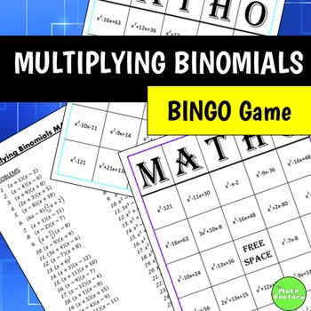 Preview of Multiplying Binomials (FOIL) BINGO Game