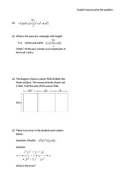 Multiplying Monomials by Polynomials Practice Worksheet by Richards8Math