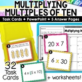 Multiplying Multiples of 10 Task Cards and Worksheets 3NBT3