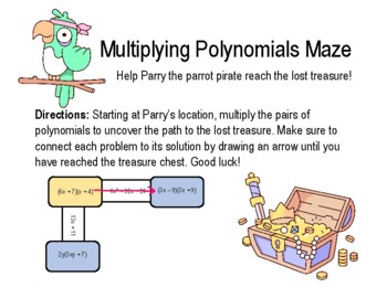 Preview of Multiplying Polynomial Maze