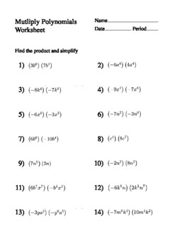 lesson 3 homework practice multiply and divide monomials