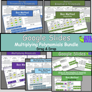 Preview of Multiplying Polynomials(Box Method) Bundle-Drag & Drop Activity