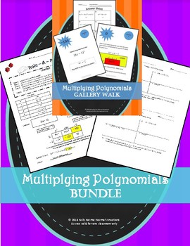 Preview of Multiplying Polynomials & Exponent Rules (Bundle)
