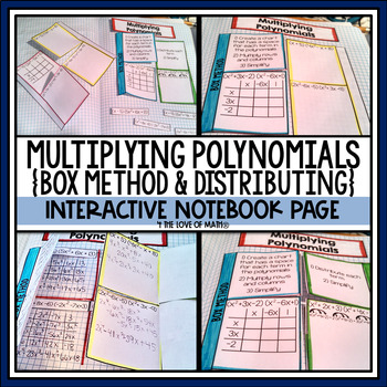 Preview of Multiplying Polynomials Guided Notes Foldable Page