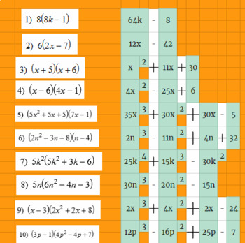 Preview of Multiplying Polynomials - Google Classroom Ready!