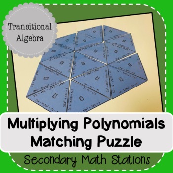 Preview of Multiplying Polynomials Matching Puzzle