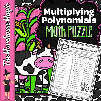 Preview of MULTIPLYING POLYNOMIALS MATH PUZZLE