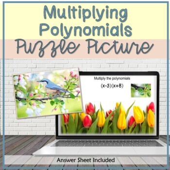 Preview of Multiplying Polynomials Puzzle