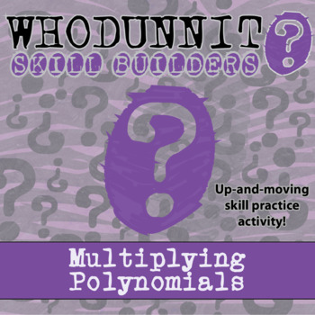 Preview of Multiplying Polynomials Whodunnit Activity - Printable & Digital Game Options