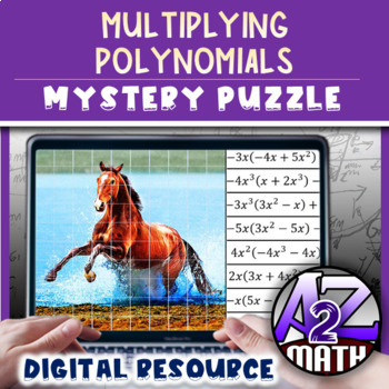 Preview of Multiplying Polynomials by Monomials Activity Digital Pixel Art Mystery Puzzle