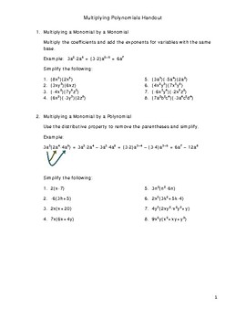 Preview of Multiplying Polynomials using FOIL and Box Methods