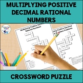 Multiplying Positive Decimal Rational Numbers Crossword Puzzle