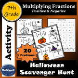 Multiplying Positive & Negative Fractions | Scavenger Hunt