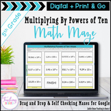 Multiplying Powers of Ten Mazes Digital & PDF 