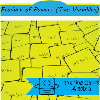 Preview of Task Cards: Multiplying Powers with Two Variables