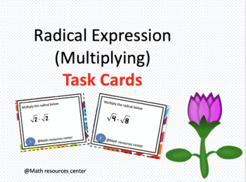 Preview of Multiplying Radical Expressions Task Cards