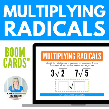 Preview of Multiplying Radical Expressions Boom Cards™ Digital Activity