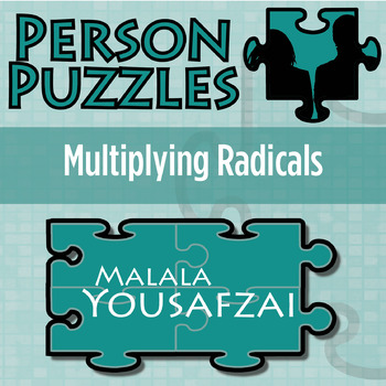 Preview of Multiplying Radicals - Printable & Digital Activity - Malala Yousafzai Puzzle