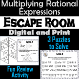 Multiplying Rational Expressions Activity: Algebra Escape 
