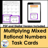 Multiplying Rational Mixed Numbers Task Cards Digital and Print