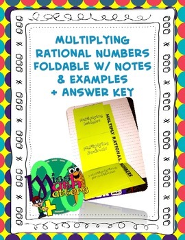 Preview of Multiplying Rational Numbers Foldable (Guided Notes + Examples)
