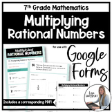 Multiplying Rational Numbers Google Forms Homework Assignment
