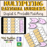 Multiplying Rational Numbers Matching Digital Activity  | Distance Learning