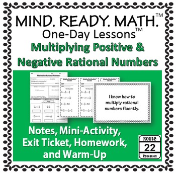 Preview of Multiplying Rational Numbers Notes