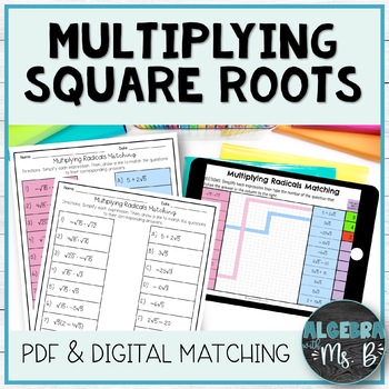 Preview of Multiplying Square Roots Digital and Print Activity