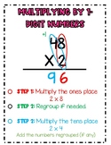 Multiplying Standard Algorithm Anchor Chart (With Steps)