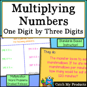Preview of Multiplying Three Digit by One for PROMETHEAN Board