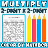 Multiplying Two-Digit Numbers Interactive Math Color By Number Activity Sheet
