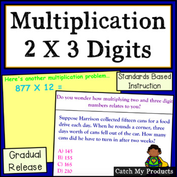 Preview of 3 Digit by 2 Digit Multiplication Power Point Multiplying Integers Double Digit