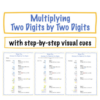 Preview of Multiplying Two Digits by Two Digits with Graphic Organizer