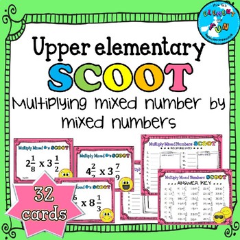 Preview of Multiplying Two Mixed Numbers SCOOT game