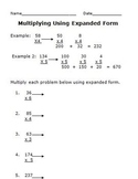 Multiplying Using Expanded Form